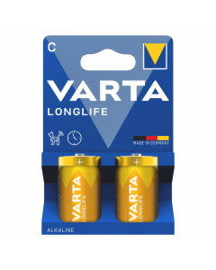 ΜΠΑΤΑΡΙΕΣ VARTA 4114 ΑΛΚΑΛΙΚΕΣ <b>BLISTER : 2 ΤΕΜΑΧΙΑ LONGLIFE C</b> 