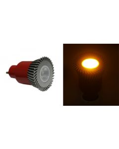 LED ΙΣΧΥΟΣ GU10 <b>3W</b> 1 Led 30° <span style="color: #ff6600;">ΠΟΡΤΟΚΑΛΙ</span> 