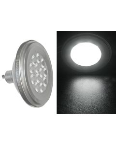 LED SMD ΑΛΟΥΜΙΝΙΟ ΑΣΗΜΙ AR111 GU10 <strong>12W</strong> 230VAC <strong>24° ΛΕΥΚΟ</strong> 