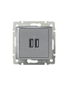 ΔΙΠΛΗ ΠΡΙΖΑ ΦΟΡΤΙΣΗΣ USB ΑΛΟΥΜΙΝΙΟ