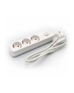 ΠΟΛΥΠΡΙΖΟ ΜΕ ΚΑΛ+ΔΙΑΚΟΠΤΗ 3x1.5mm 1.5μ ΚΑΛΩΔΙΟ <b>3 ΣΟΥΚΟ</b> ΛΕΥΚΟ/ΓΚΡΙ