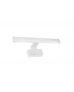 LED ΦΩΤΙΣΤΙΚΟ ΛΟΥΤΡΟΥ ΣΤΡΟΓΓΥΛΟ ΑΛΟΥΜΙΝΙΟ & PC <b>80cm 12W</b> IP44 CCT <b>ΛΕΥΚΟ</b>