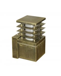 ΑΠΛΙΚΑ 7234 ΑΛΟΥΜΙΝΙΟΥ ΤΕΤΡΑΓΩΝΟ ΜΕ ΣΚΙΑΣΤΡΟ <b>Φ110Χ110mm Ε27 <span style="color: #a28c3e;">ΡΟΥΣΤΙΚ</span></b>